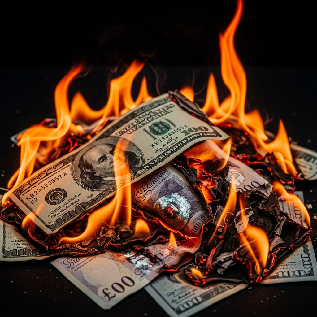 Fiat currency burning